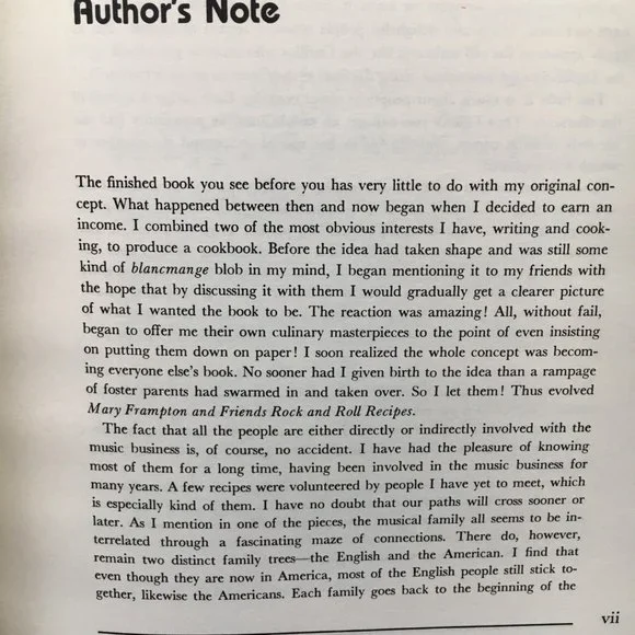 ROCK & ROLL RECIPES  COOKBOOK MARY FRAMPTON & FRIENDS - Picture 3 of 12